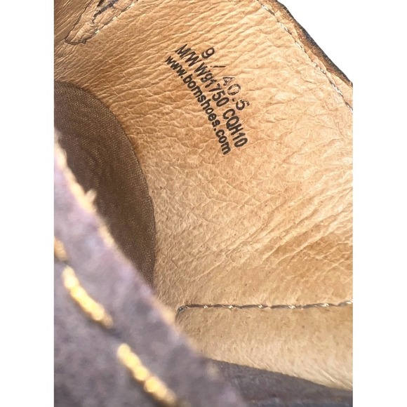 Born Brown Women's Suede Leather Studded Clogs Comfortable Slip On Mule Size 9 - Picture 9 of 9